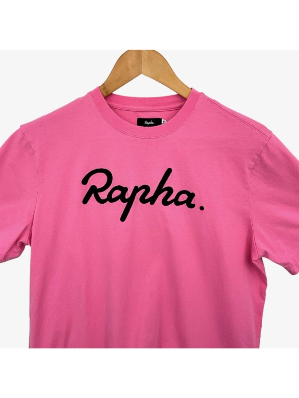 Rapha Logo T Shirt Womens Medium Pink Graphic Cycling Cotton Crew Neck Top - Picture 2 of 13